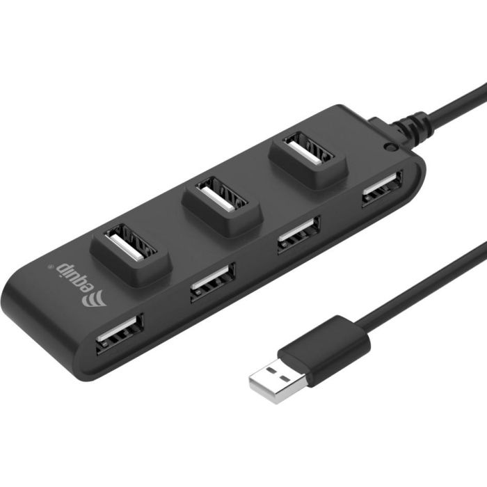 Equip USB-Hub 7-Port 2.0 ->7x2.0 480Mbps o.Netzteil sw 0 Equip USB-Hub 7-Port 2.0 ->7x2.0 480Mbps o.Netzteil sw 0