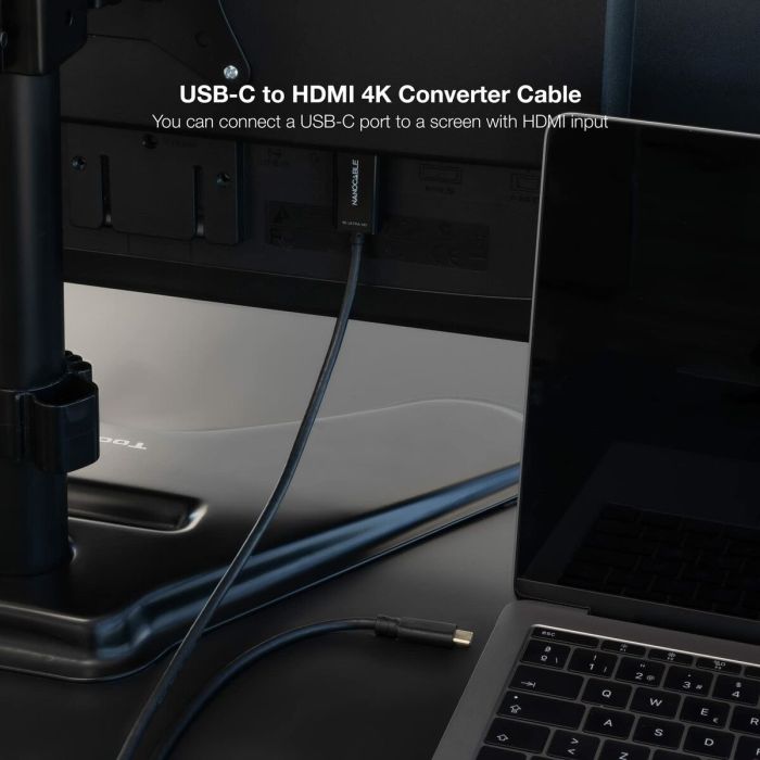Câble USB-C vers HDMI NANOCABLE 10.15.5102 1,8 m Noir 1 Câble USB-C vers HDMI NANOCABLE 10.15.5102 1,8 m Noir 1