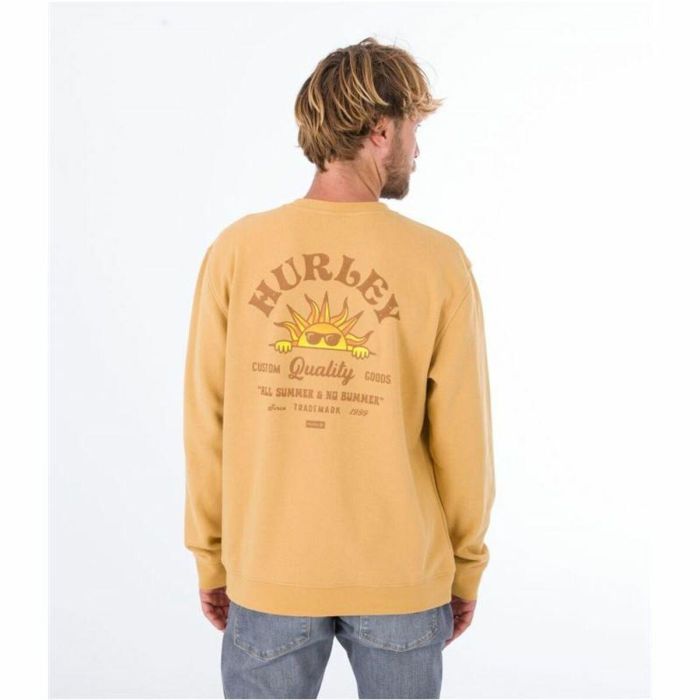 Sweat sans capuche homme Hurley No Bummers Ocre 2 Sweat sans capuche homme Hurley No Bummers Ocre 2