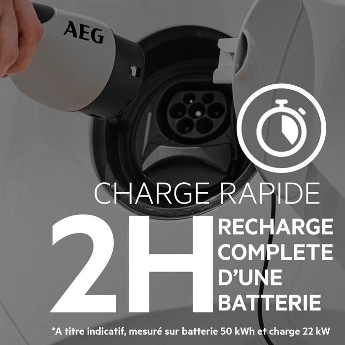 Câble de charge véhicules électriques & hybrides - AEG - Type 2 - Câble triphasé 32A 480V AC - Jusqu a 22Kw - Longueur : 5m 2