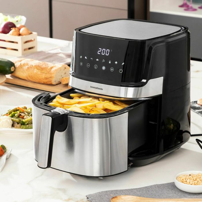 Pack Friteuse à Air et Panier en Silicone Pliable InnovaGoods 21 Pack Friteuse à Air et Panier en Silicone Pliable InnovaGoods 21