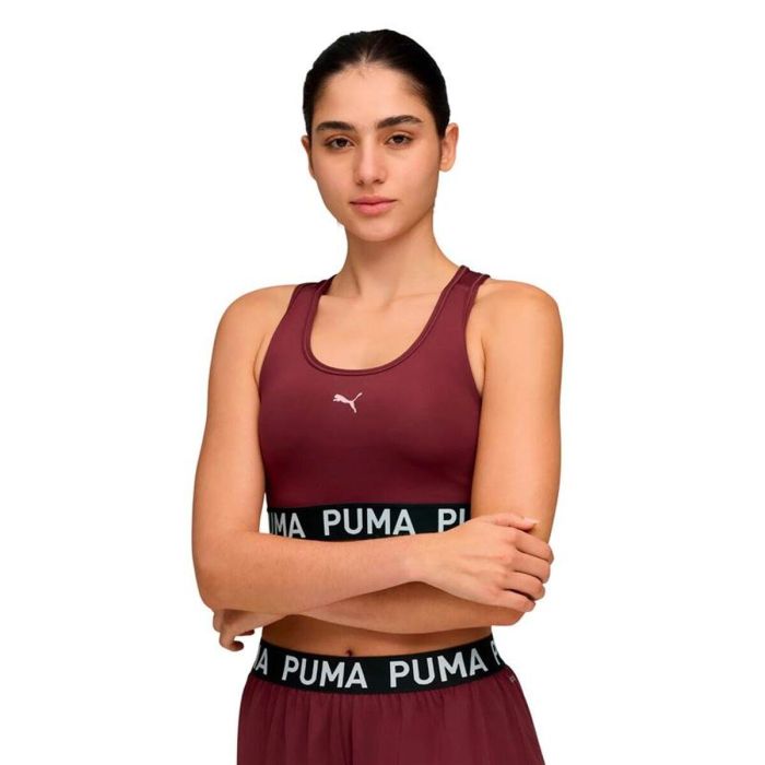 Soutien-gorge de Sport Puma 4Keeps Elastic Rouge foncé M 2