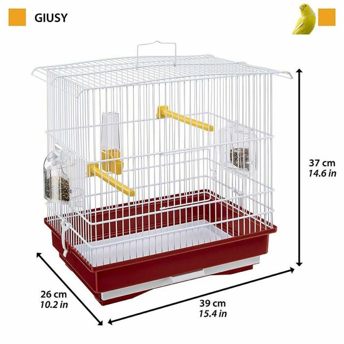 Cage à oiseaux Ferplast Giusy Rouge Blanc 1