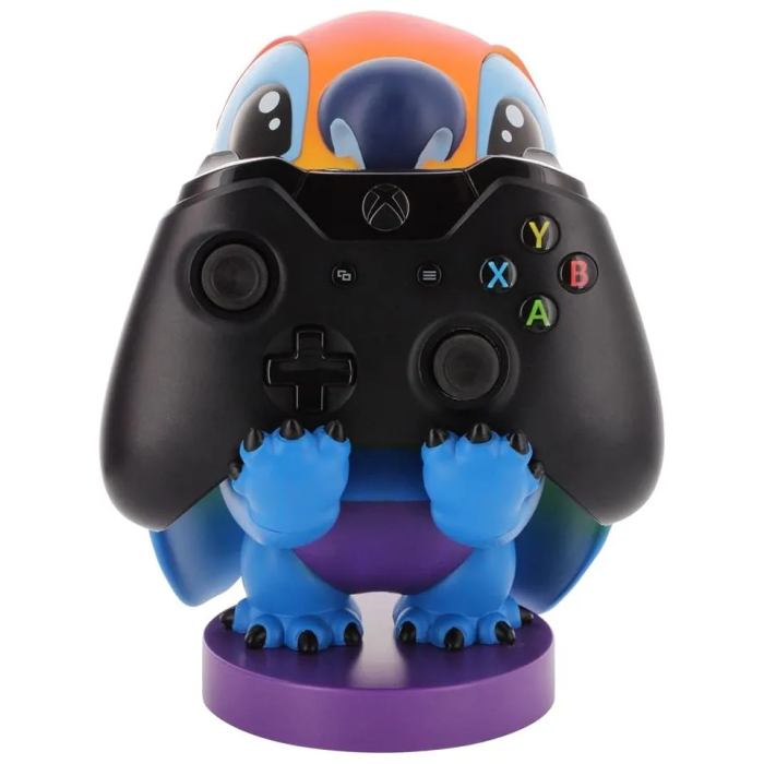 Exquisite Gaming Cable Guys - Support universel pour écouteurs, smartphone et manettes - Figurine Disney Stitch Rainbow - 20 cm - Sous licence officielle