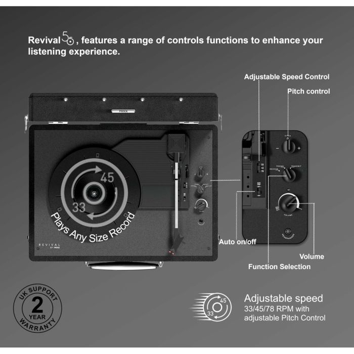 Tourne-disques Mixx Audio Noir 6