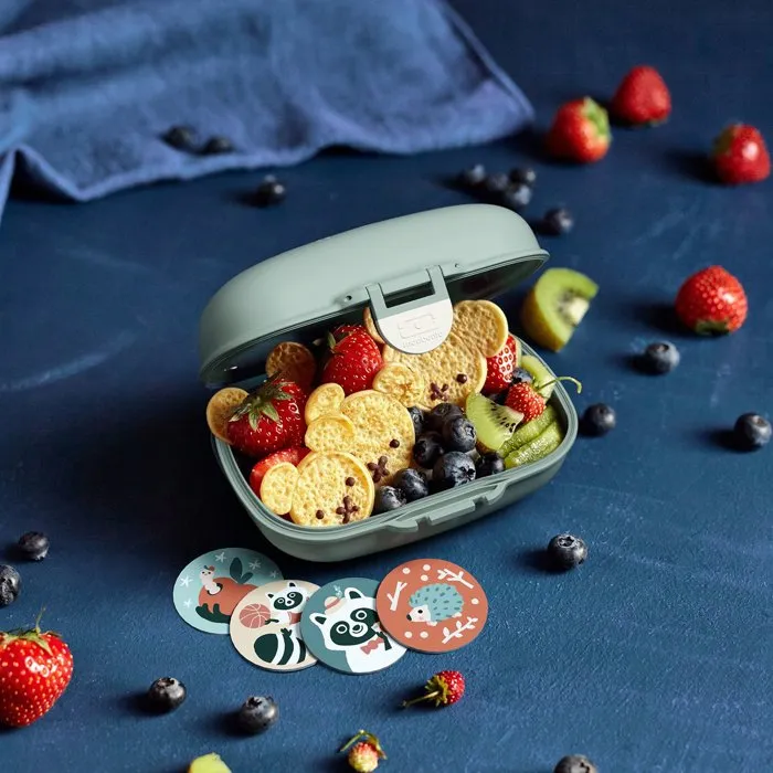 Monbento Boîte à Goûter Hermétique Snack Box MB Gram Raccoon 600 ml Sans BPA, pour En-cas