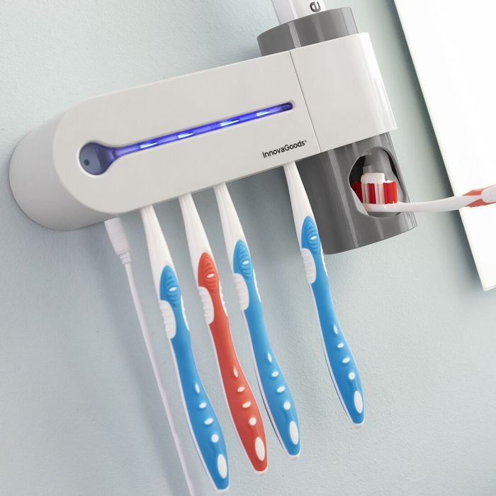 Stérilisateur Brosse à Dents UV avec Support et Distributeur de Dentifrice Smiluv InnovaGoods 5
