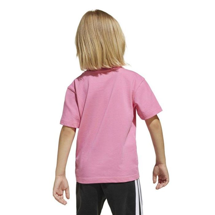 T shirt à manches courtes Enfant Adidas Essentials Big Logo Blanc Rose S 2