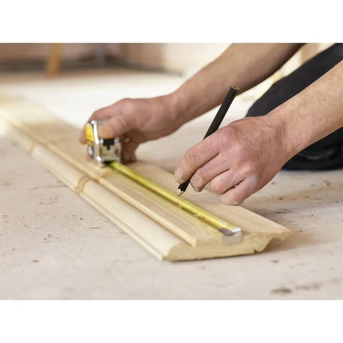 STANLEY Powerlock Classic ABS - Mètre ruban 8m à revêtement Mylar anti-abrasion - Crochet 3 rivets - Fonction blocage - Mesures intérieures et extérieures STANLEY Powerlock Classic ABS - Mètre ruban 8m à revêtement Mylar anti-abrasion - Crochet 3 rivets - Fonction blocage - Mesures intérieures et extérieures