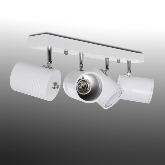 Plafonnier Eliana 4 lumières orientables blanc aluminium 460mm douille E27 HO-4XE27WALLLIGHT_W 0