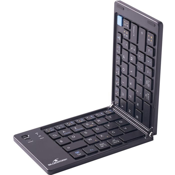 Clavier sans fil pliable - Ordinateur, tablette, smartphone, TV - Touches ciseaux - BLUESTORK - KB-MINI-FOLD/FR - AZERTY - Noir 1