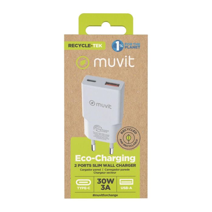 Chargeur mural Muvit for Change HC-263 Blanc 18 W 30 W 4
