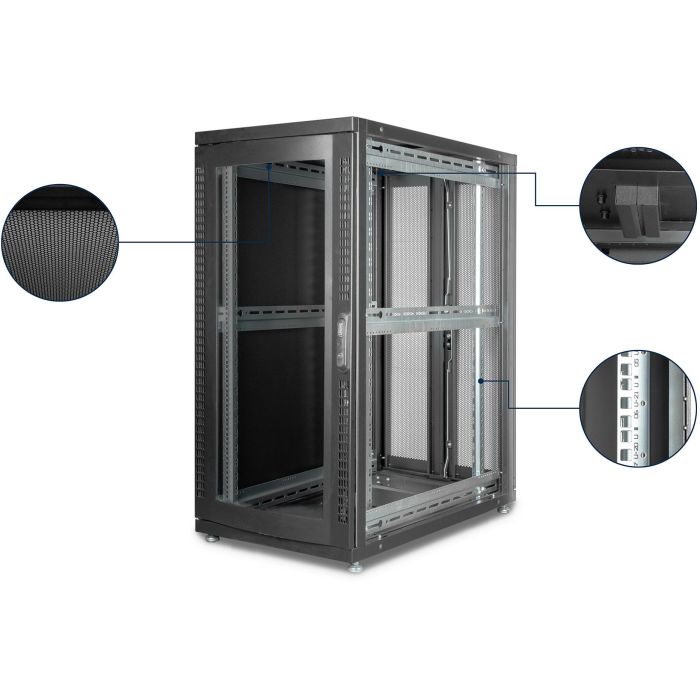 DIGITUS Serverschrank Unique 26HE 1340x600x1000mm schwarz (Speditionsversand) 2