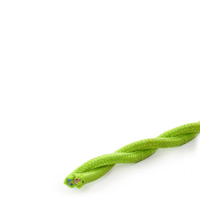 Cable Trenzado 2x0,75 x 1M PURPLE Câble électrique avec 2 fils de cuivre multifilaire, gaine textile, 1 mètre 15