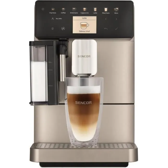 Sencor SES 9350CH Machine à Expresso Automatique avec Broyeur, 19 Bars, LCD Couleur, Système EasyLatte pour 15 Boissons (Espresso, Cappuccino, Flat White) Sencor SES 9350CH Machine à Expresso Automatique avec Broyeur, 19 Bars, LCD Couleur, Système EasyLatte pour 15 Boissons (Espresso, Cappuccino, Flat White)