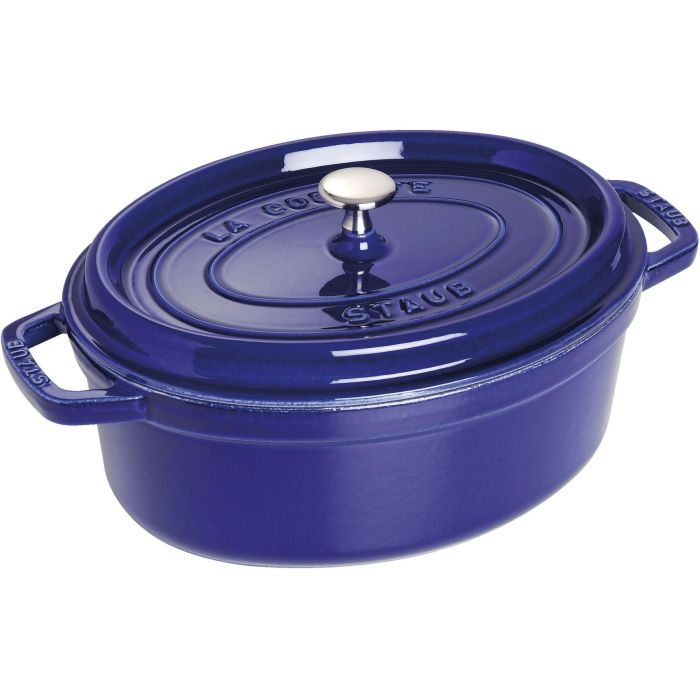 Staub La Cocotte 29cm oval dunkelblau. Gusseisen 1
