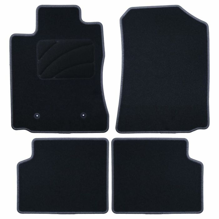 Set de tapis de voitures OCC Motorsport OCCTY0014GD Noir Gris foncé Toyota Corolla Velours 7
