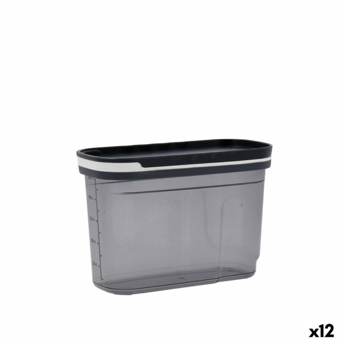 Récipient de Conservation des Aliments Quid City Gris 1,2 L Avec couvercle Distributeur (12 Unités)