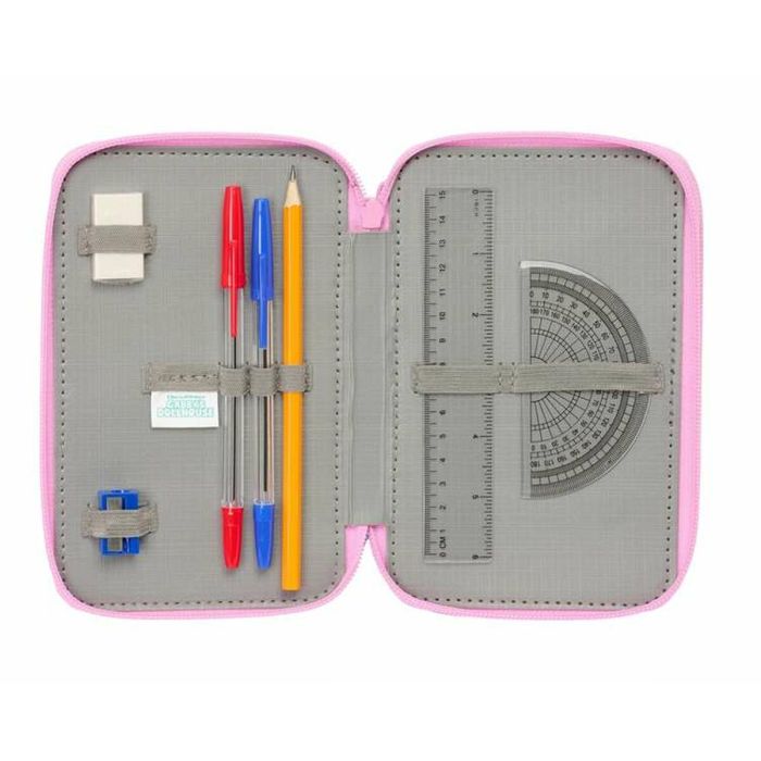 Pochette à crayons triple Gabby's Dollhouse Bleu 12,5 x 19,5 x 5,5 cm 37 Pièces 3 Pochette à crayons triple Gabby's Dollhouse Bleu 12,5 x 19,5 x 5,5 cm 37 Pièces 3