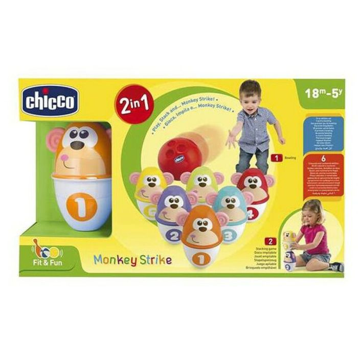 Jeu de Quilles Monkey Strike Chicco (7 pcs) 0 Jeu de Quilles Monkey Strike Chicco (7 pcs) 0