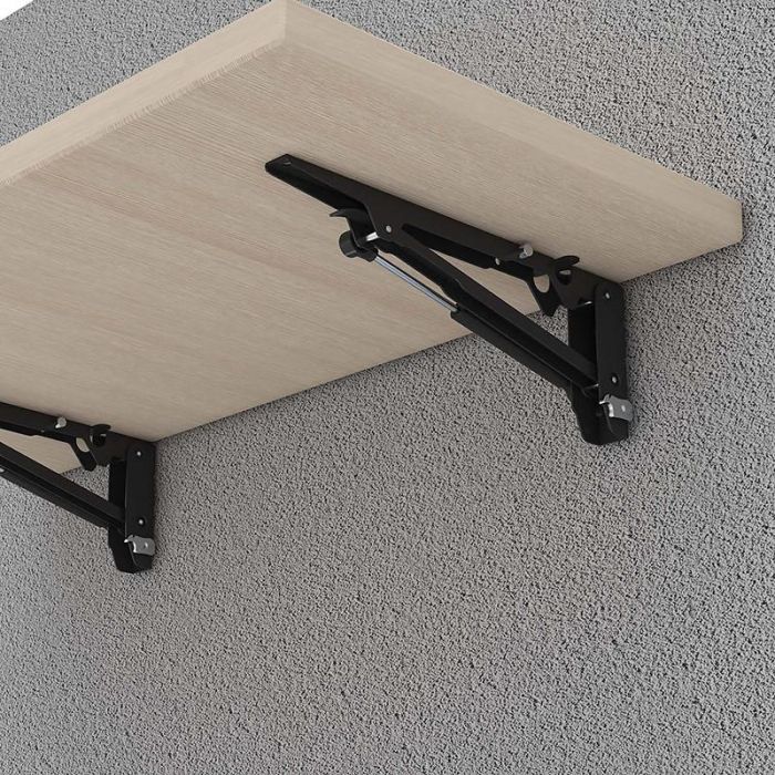 Gloria Escuadra Abatible 350Mm Acabado Negro Herrajes Alk 2