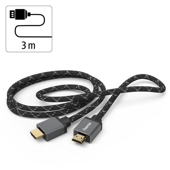 Câble HDMI Hama 00205240 Noir Gris 3 m 12