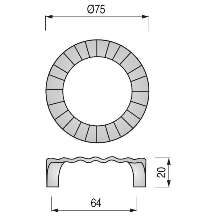 Olympic Tirador Zamak 64Mm Ø75. Elegir Acabado. Acabado Cromo Giusti 1