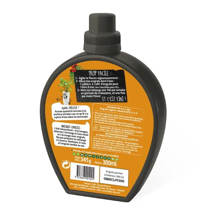 ORBIO - Engrais pour plantes d'intérieur - Nourrit durablement, stimule la croissance et améliore la vigueur - Pour plantes d'intérieur plus saines et plus denses ORBIO - Engrais pour plantes d'intérieur - Nourrit durablement, stimule la croissance et améliore la vigueur - Pour plantes d'intérieur plus saines et plus denses