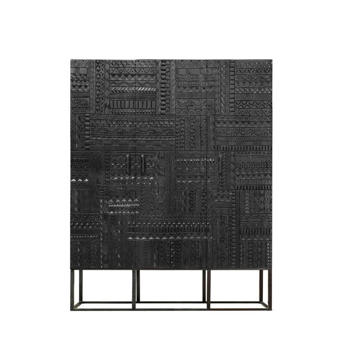 GINER Y COLOMER - Buffet 3 portes en bois de manguier et fer forgé couleur noir - Dimensions portes : 110x38 cm - Hauteur étagères : 34 cm 0 GINER Y COLOMER - Buffet 3 portes en bois de manguier et fer forgé couleur noir - Dimensions portes : 110x38 cm - Hauteur étagères : 34 cm 0