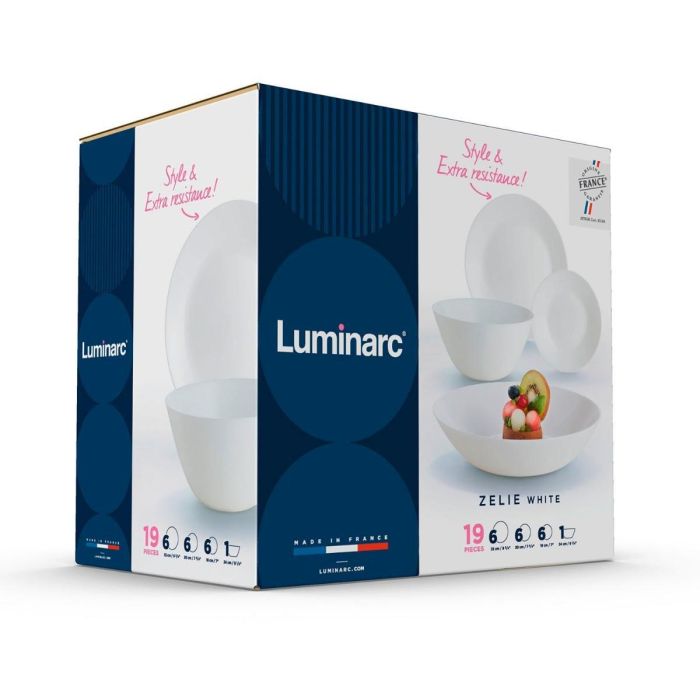 Vajilla Opal Zelie Luminarc 19 Piezas - 6 Personas 3 Vajilla Opal Zelie Luminarc 19 Piezas - 6 Personas 3