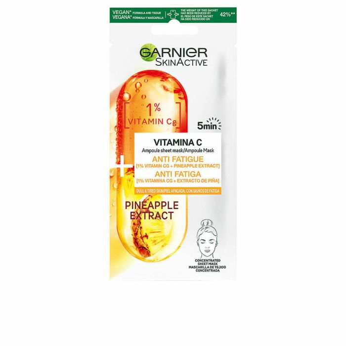 Garnier Masque Visage SKINACTIVE Vitamine C Anti-Fatigue Éclaircissant 1 unité