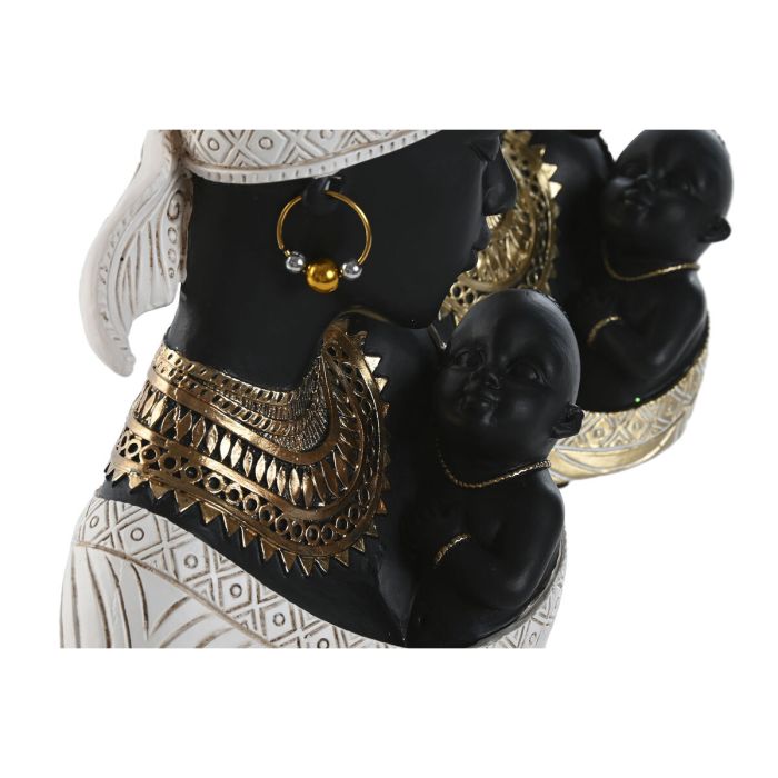 Figurine Décorative Home ESPRIT Blanc Noir Doré Africaine 15 x 9 x 25 cm (2 Unités) 2 Figurine Décorative Home ESPRIT Blanc Noir Doré Africaine 15 x 9 x 25 cm (2 Unités) 2
