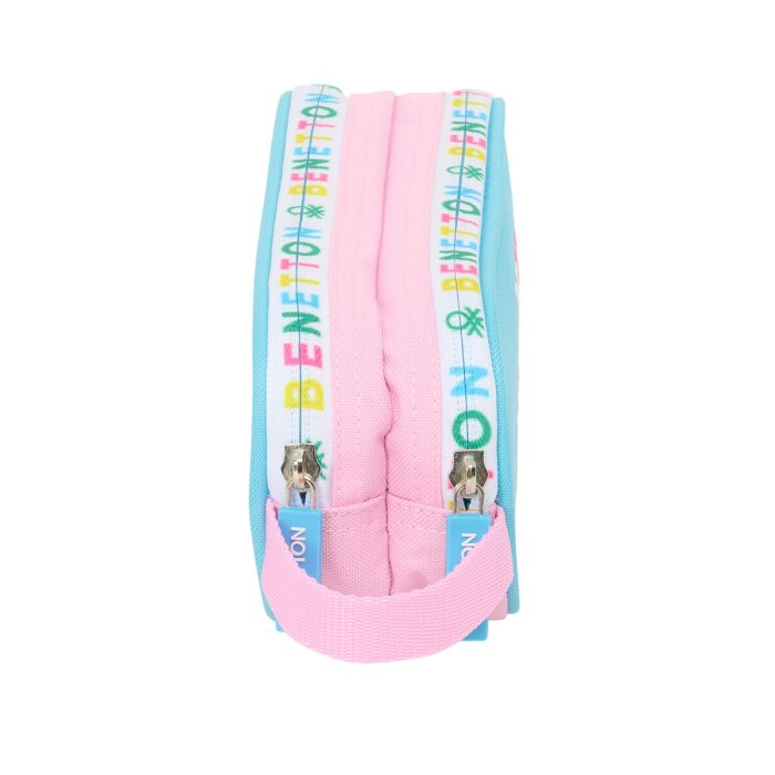 Trousse Fourre-Tout Double Benetton Unique Rose Turquoise 21 x 8 x 6 cm 2 Trousse Fourre-Tout Double Benetton Unique Rose Turquoise 21 x 8 x 6 cm 2