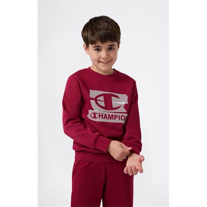 Sweat sans capuche enfant Champion Graphic Shop Bordeaux Rouge foncé S 3 Sweat sans capuche enfant Champion Graphic Shop Bordeaux Rouge foncé S 3