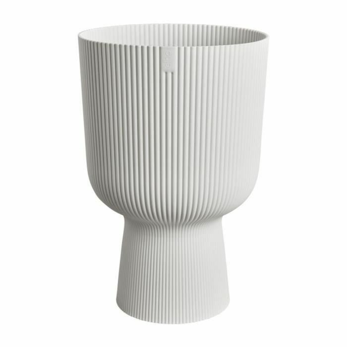 Elho Vibes Fold Coupe Pot de fleurs Blanc L 30 x An 29,5 x Al 45 cm Intérieur 100% recyclé ELH2904503045100