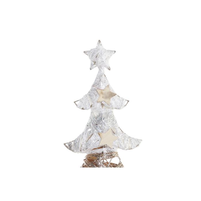 Sapin de Noël DKD Home Decor Doré Blanc Rotin (32 x 10 x 56 cm) (2 Unités) 3
