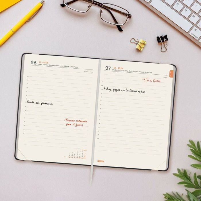 Agenda Finocam FLEXI Noir 11,8 x 16,8 cm 2026 5 Agenda Finocam FLEXI Noir 11,8 x 16,8 cm 2026 5