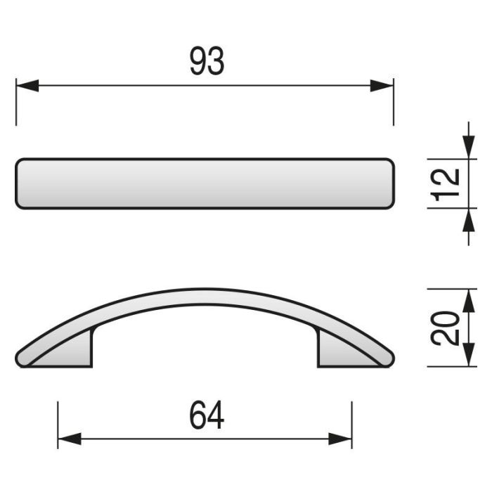Robin Tirador Zamak 64Mm. Elegir Acabado. Acabado Gris Ral Herrajes Alk 1