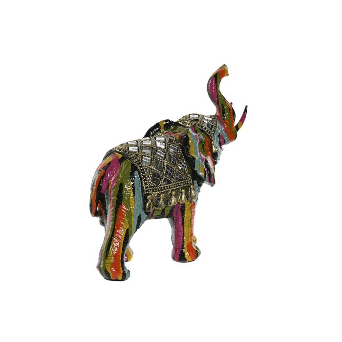 Figurine Décorative Home ESPRIT Multicouleur Résine Eléphant 21,5 x 8,5 x 19,5 cm 1
