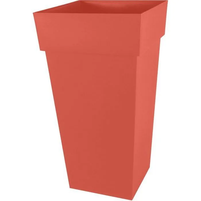 EDA Pot Toscane Carré XXL 98 L Intérieur/Extérieur - 43,3 x 43,3 x H.80 cm - Terre Battue - Résistant UV et Gel - Fabriqué en France EDA Pot Toscane Carré XXL 98 L Intérieur/Extérieur - 43,3 x 43,3 x H.80 cm - Terre Battue - Résistant UV et Gel - Fabriqué en France