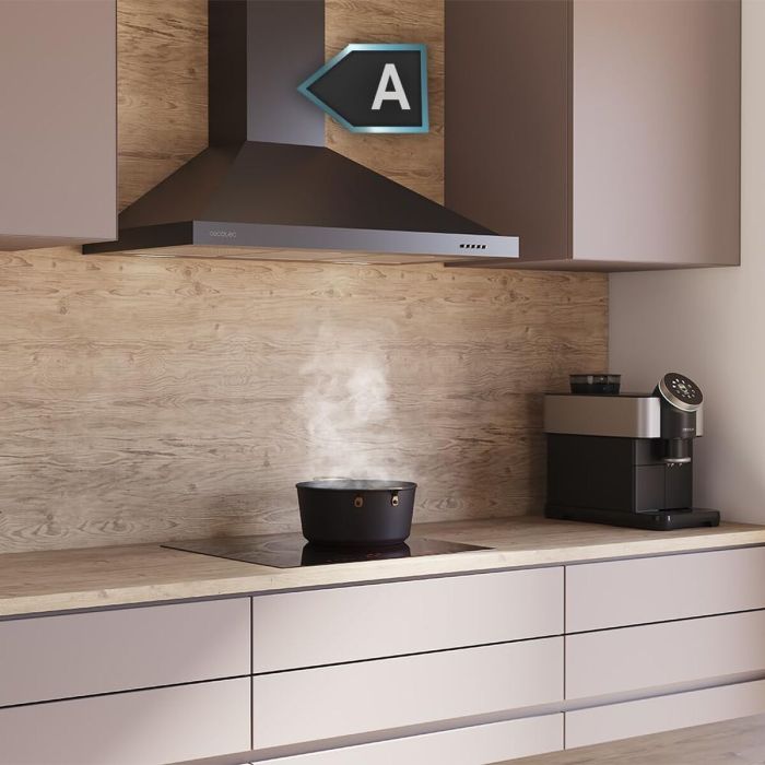 Cecotec Hotte Conventionnelle 90 cm Noire Acier Inoxydable 650 m³/h LED Bolero Flux PM 906500 4