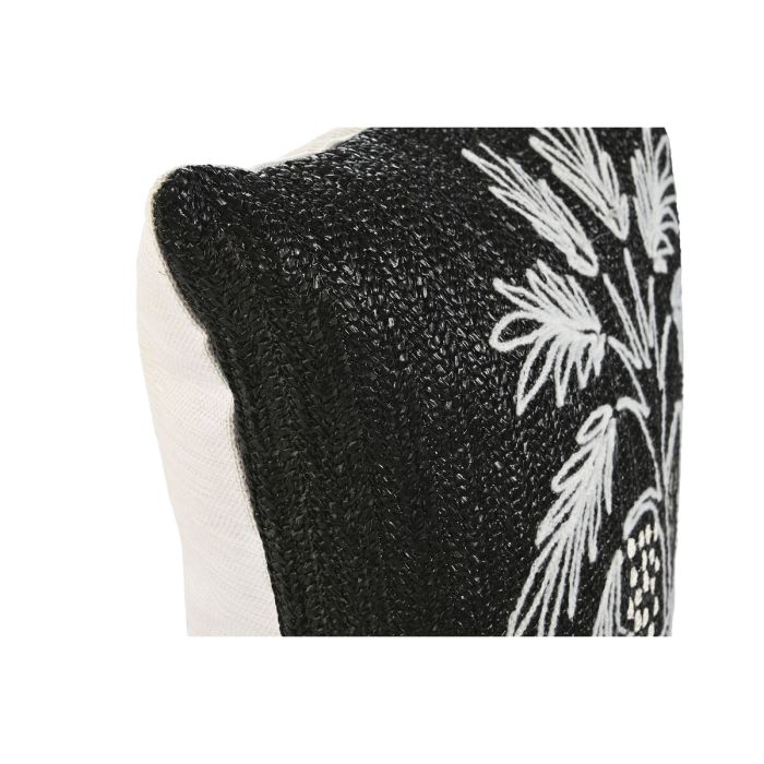 Coussin Home ESPRIT Blanc Noir Palmier 42 x 15 x 42 cm 5