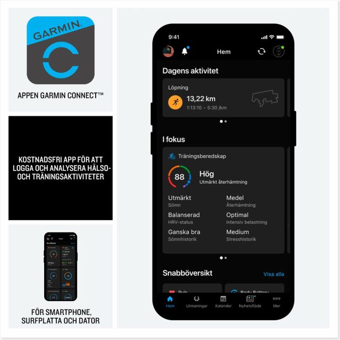 Montre intelligente GARMIN 010-02980-02 Noir Ardoise 2" 6