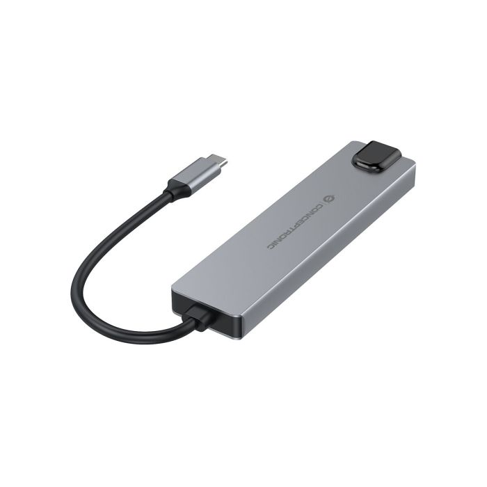 Hub USB Conceptronic 6 en 1 USB 3.2 Gen 2 Gris 1