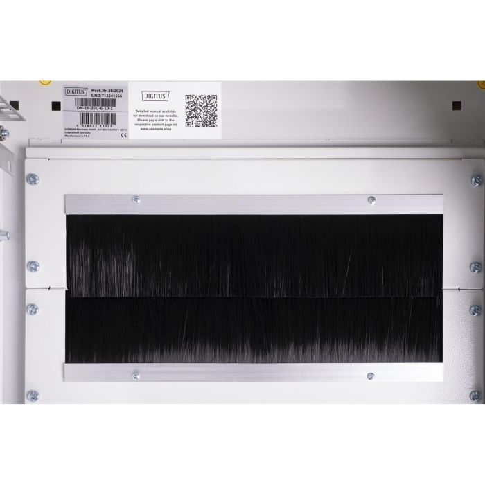 DIGITUS Netzwerkschrank Unique 26HE 1342x600x1000mm grau (Speditionsversand) 9