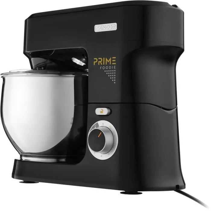 Sencor STM 3741BK - Robot pâtissier puissant 1000 W avec bol inox 4.5 L, 6 vitesses, fonction Pulse et 4 accessoires pour pétrir et fouetter Sencor STM 3741BK - Robot pâtissier puissant 1000 W avec bol inox 4.5 L, 6 vitesses, fonction Pulse et 4 accessoires pour pétrir et fouetter