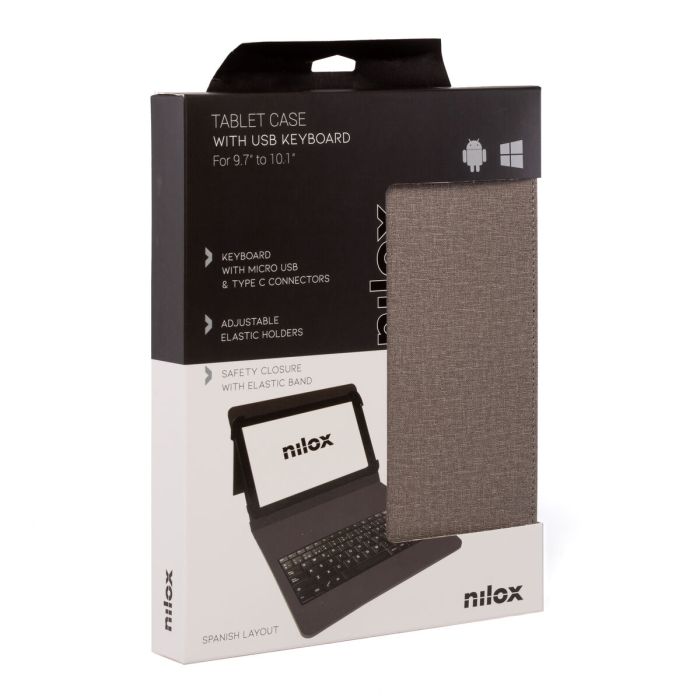 Housse pour Tablette et Clavier Nilox Gris 1