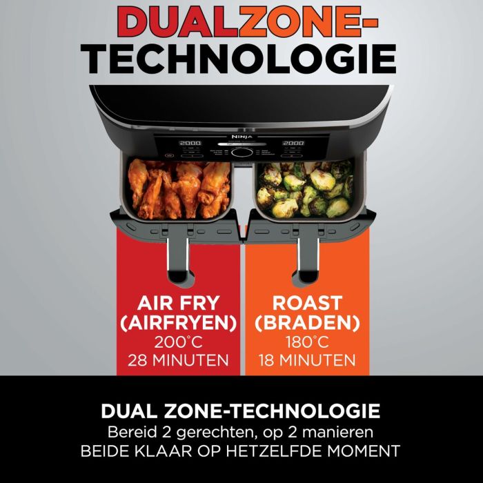 Friteuse à Air NINJA AF200EU Noir 2400 W 1,6 L 7,6 L 8