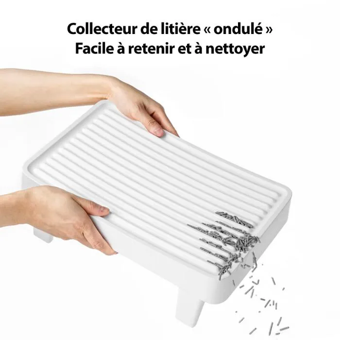 Petkit - Marche pour litière automatique - Compatible PURAMAX et PuroBOT - Confort pour chats âgés - Grille anti-dérapante et retient la litière - Blanc