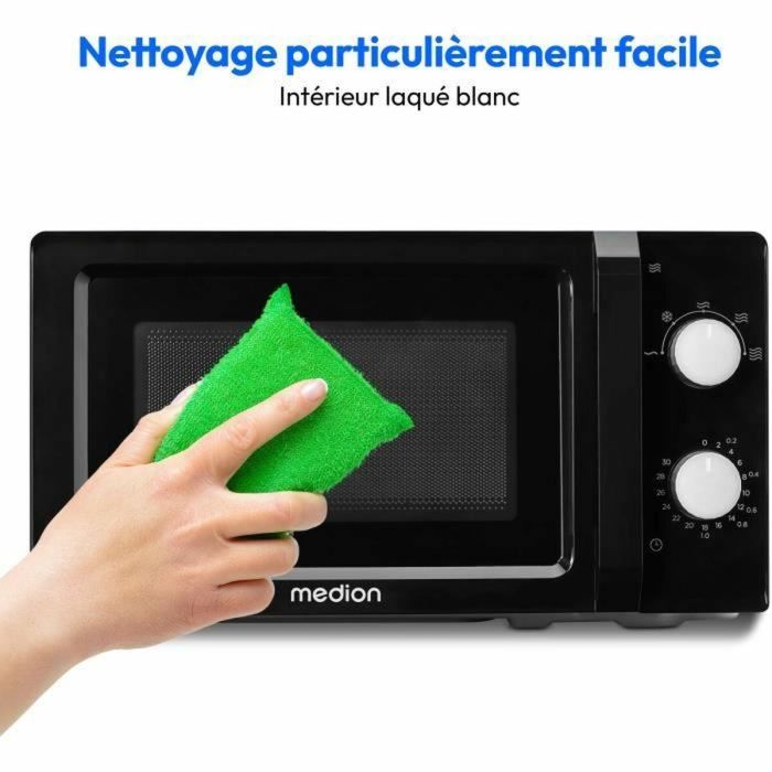 Medion Four micro-ondes MD 11475 - Blanc et noir